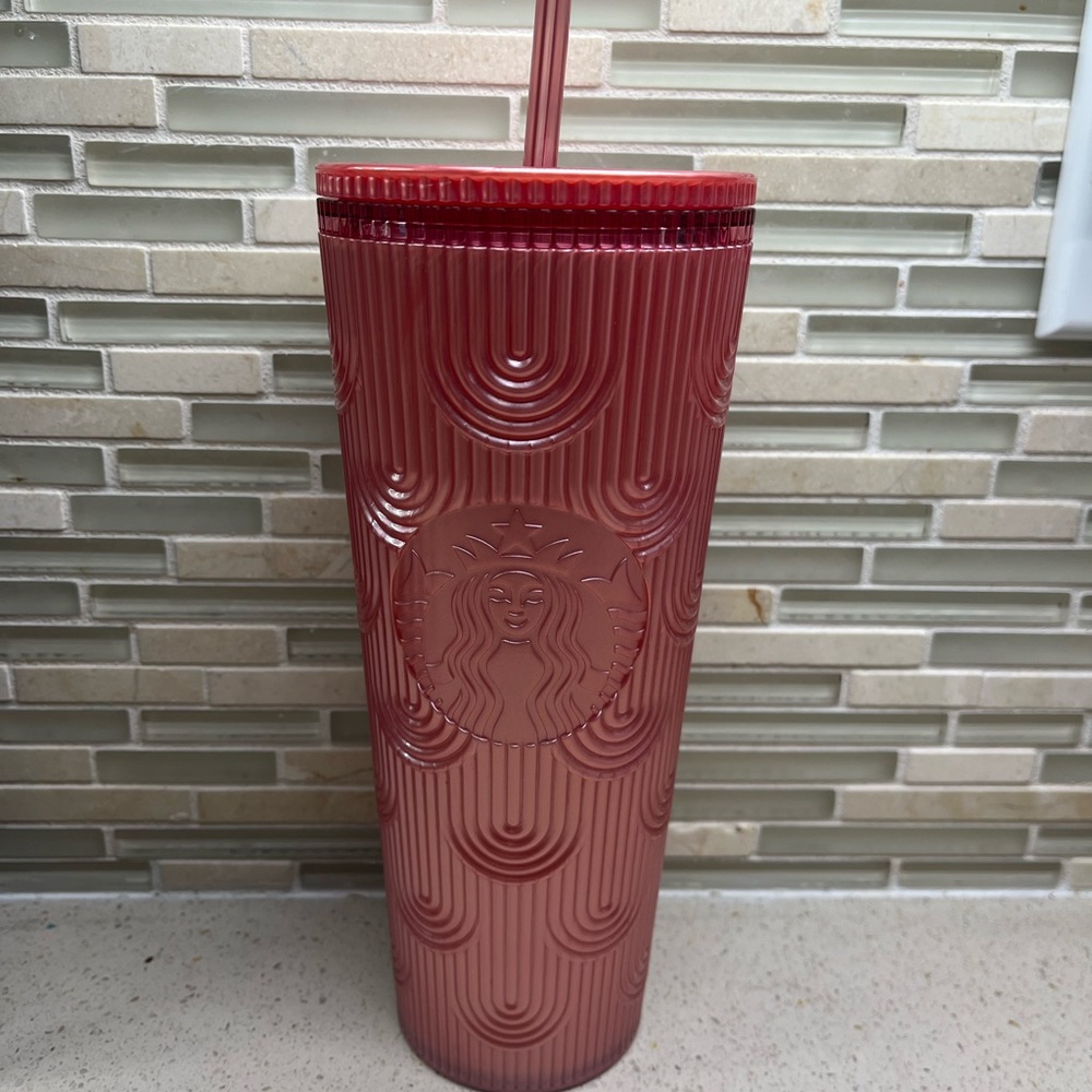Starbucks Pink Shimmer Shell Mermaid Tumbler